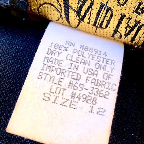 David Paul New York Vintage Long Straight Skirt Deep Slit Polyester Womens 12 - Picture 9 of 12